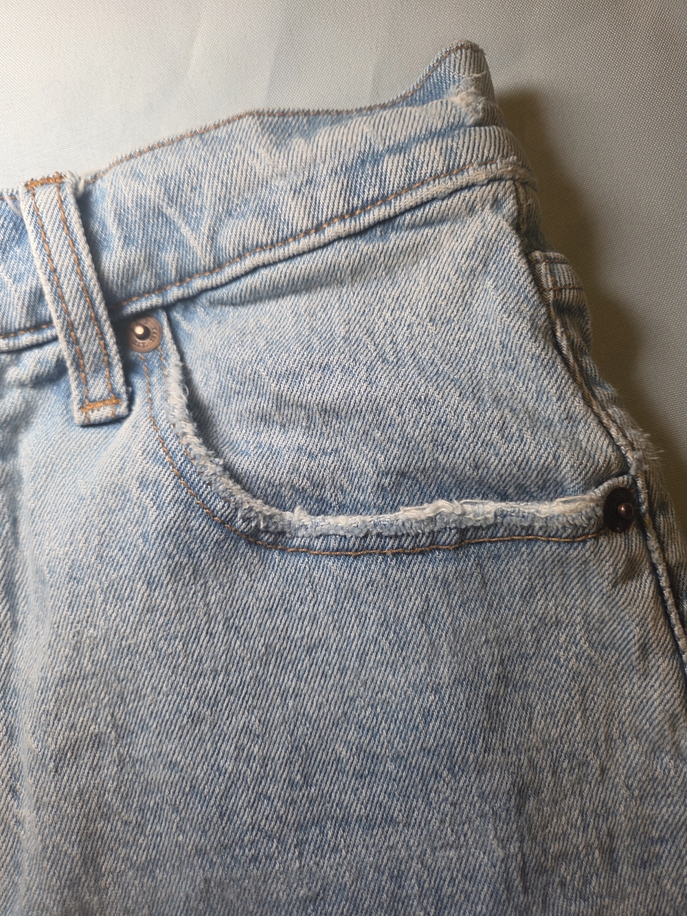 Abercrombie & Fitch Dad Short High Rise Womens 27  Distressed Denim Shorts - Picture 7 of 13